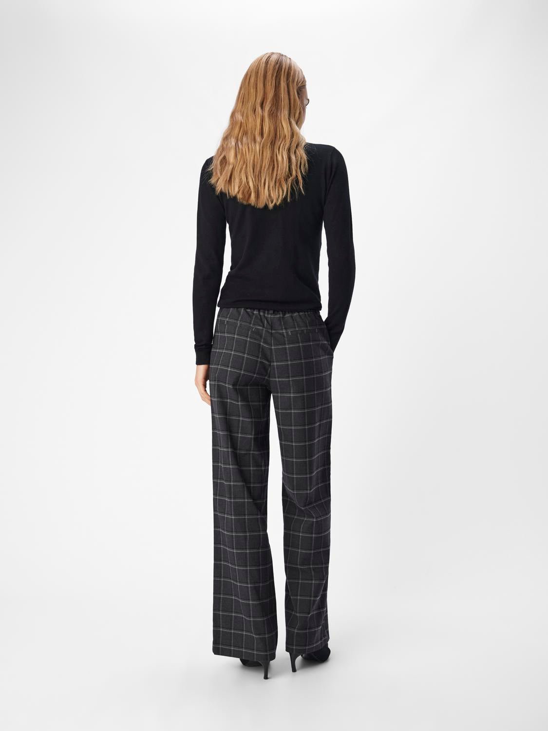 OBJLISA Trousers - Dark Grey Melange - VERO MODA & VILA Bergvik